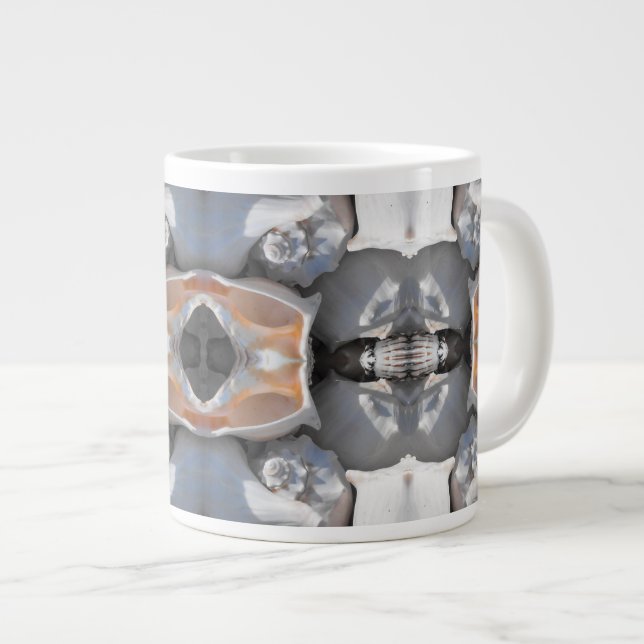 Muschel Muster Jumbo-Tasse (Vorderseite Rechts)