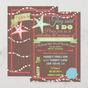 Muschel nach Hochzeit Einladungen