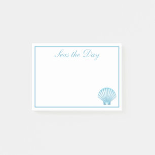 Muschel Nautical Blue Seashell Beach Motivierend Post-it Klebezettel