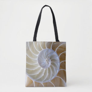 Muschel Nautilus Goldene Spirale Tasche
