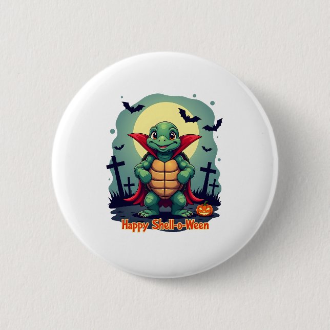 Muschel-o-Ween Turtle Button (Vorderseite)