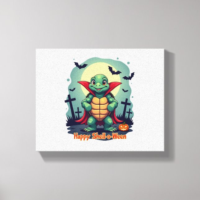 Muschel-o-Ween Turtle Leinwanddruck (Vorderseite)