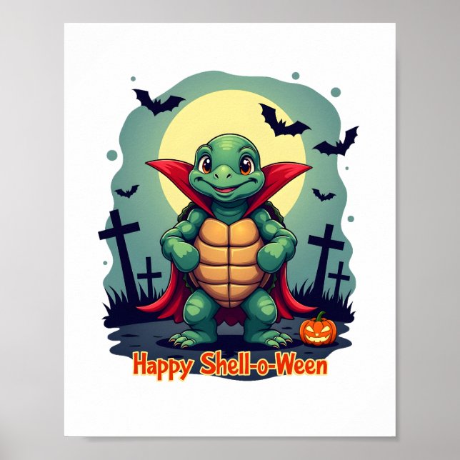 Muschel-o-Ween Turtle Poster (Vorne)