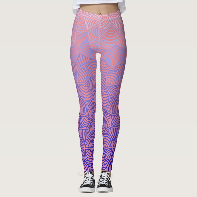 Muschel pattern.03.nbg Bpink BG Leggings (Vorderseite)