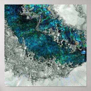Muschel Perl und Silber 2 Poster