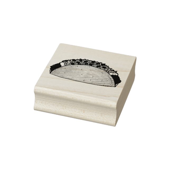 Muschel Rindfleisch Taco Mexican Tex Mex Food Gummistempel (Stempel)