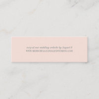 Muschel Rosa Minimalistische Hochzeitsseite RSVP C