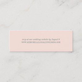 Muschel Rosa Minimalistische Hochzeitsseite RSVP C Mini Visitenkarte