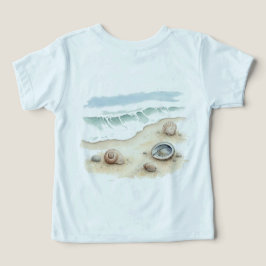 Muschel & Sand Wasserfarbe Strand Kinder T-Shirt