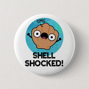 Muschel schockiert lustigen Seashell Pub Button
