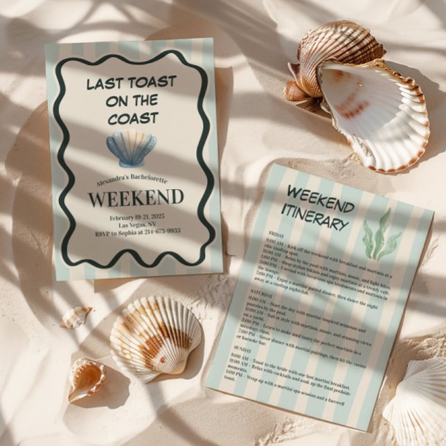 Muschel Seafoam Bachelorette Bash Einladung (Von Creator hochgeladen)