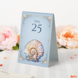 Muschel-Strand-Hochzeitstisch-Accessoires Tischaufsteller