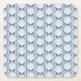 Muschel Stripe Elegance! Rechteckiger Pappuntersetzer