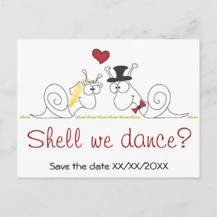 Muschel tanzen wir? - Save the Date Postkarte