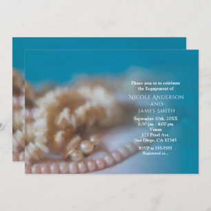 Muschel-u. Perlen-elegante gemalte Beachy Einladung