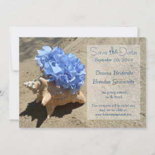 Muschel und Hortensie - Termin vormerken Save The Date