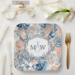 Muschel und Rose des Meeres von Nautic Pappteller