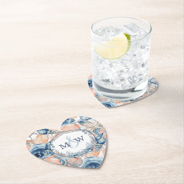 Muschel und Rose des Meeres von Nautic Untersetzer (Vor Ort)