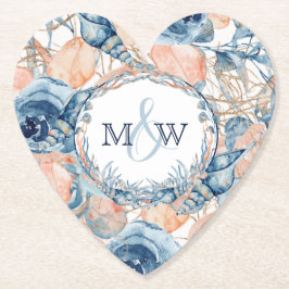 Muschel und Rose des Meeres von Nautic Untersetzer