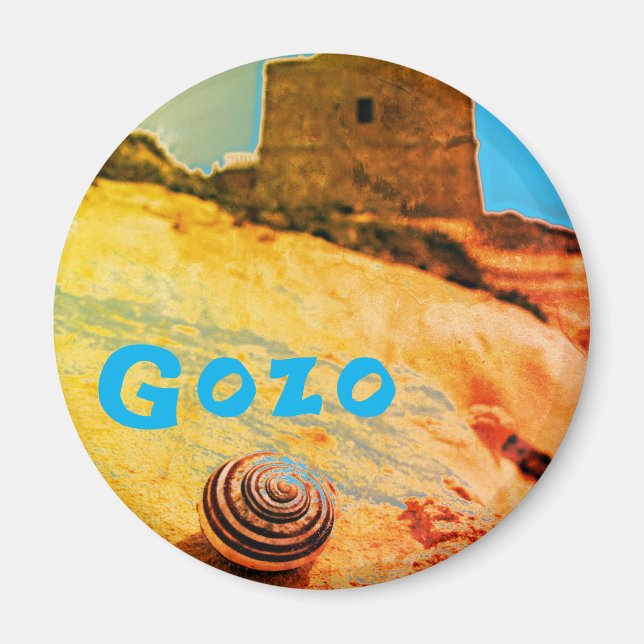 Muschel und Tower, Gozo, Malta Magnet (Vorne)