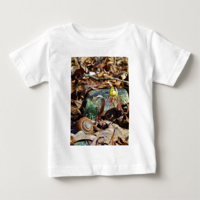 Muschel von Gelben und Pflaumen Baby T-shirt (Vorderseite)