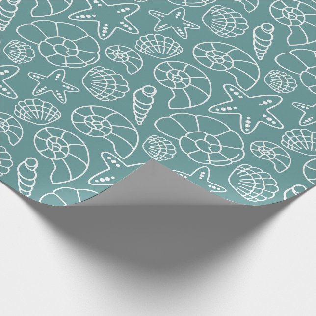 Muschel Weihnachten Geschenkpapier (Ecke)