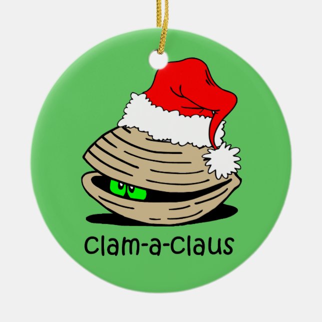 Muschel Weihnachten Keramikornament (Vorne)