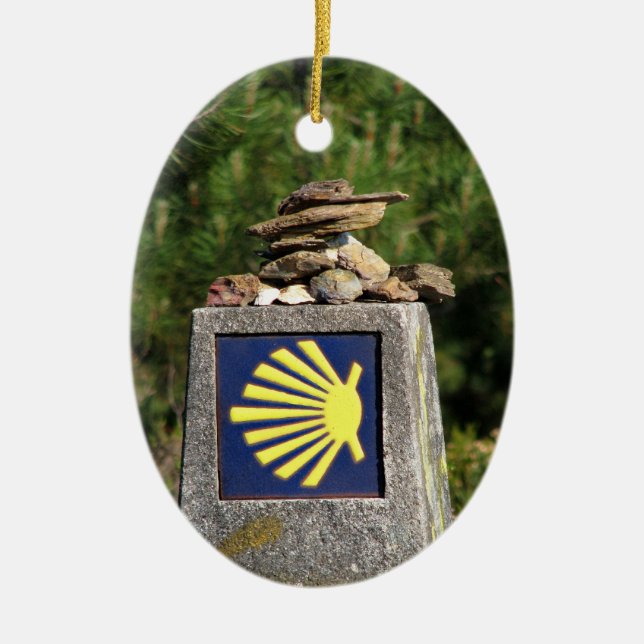 Muschel-Weisen-Kennzeichen-Verzierung Keramik Ornament (Vorne)