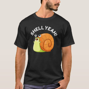 Muschel Yeah Funny Snail Puff Dark BG T-Shirt