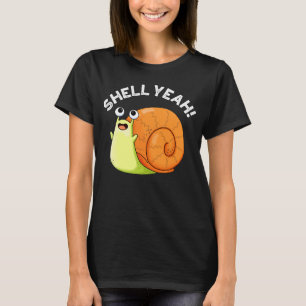 Muschel Yeah Funny Snail Puff Dark BG T-Shirt