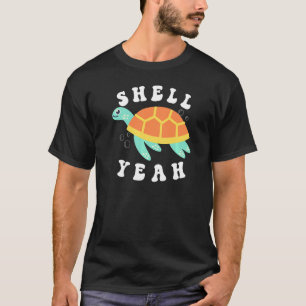Muschel Yeah Schildkrötenmeer schwimmt Ozean Bläsc T-Shirt