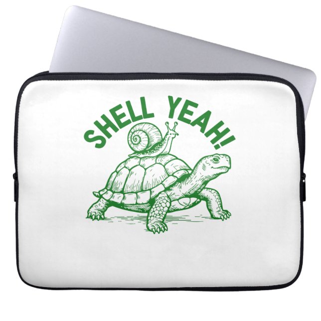 Muschel Yeah Turtle Snail Funny Laptopschutzhülle (Vorderseite)