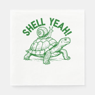 Muschel Yeah Turtle Snail Funny Serviette