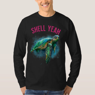 Muschel Yeah Urlaub Strand Schildkröte T-Shirt