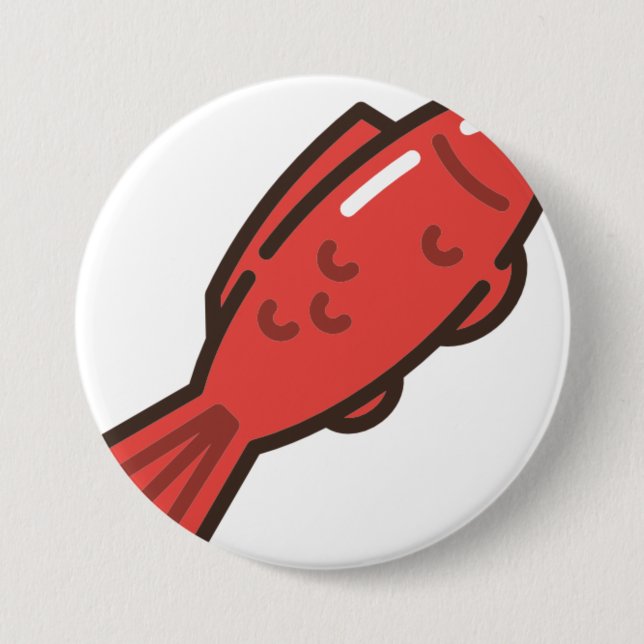 Muschelfisch Button (Vorderseite)