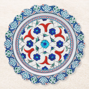 Muschelförmige runden Papiere Untersetzer