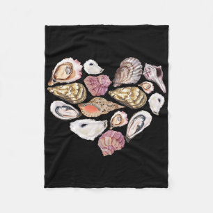 Muschelherz Sommer Stimmung Strand Kreuzfahrt Urla Fleecedecke