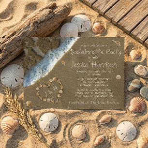 Muschelherz Strand Junggesellinnenabschied Einladung