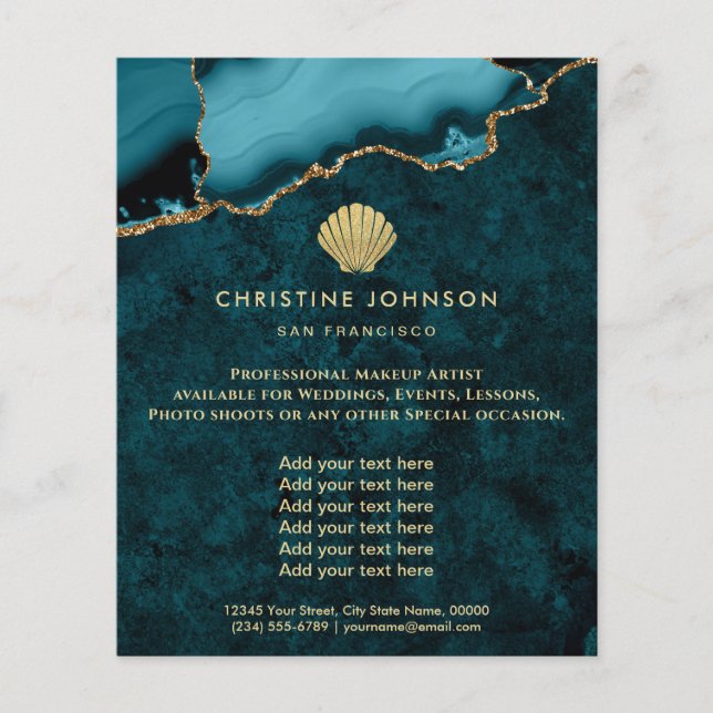 Muschellogo in aquamariner Ausführung Flyer (Vorne)