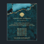 Muschellogo in aquamariner Ausführung Flyer<br><div class="desc">Schönheitssalon berufliche Make-up-Künstler Flyer</div>