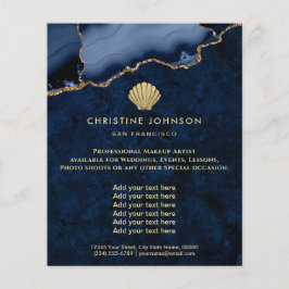 Muschellogo in blauem Design Flyer