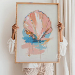 Muschelmalerei-Wandkunst, Coastal Poster Druck