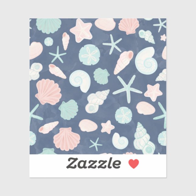 Muschelmuster Aufkleber (Blatt)