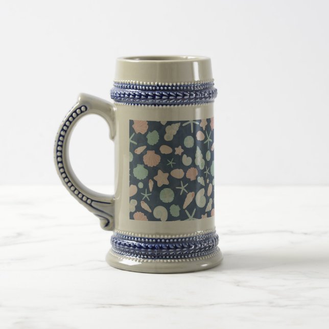 Muschelmuster Bierglas (Links)