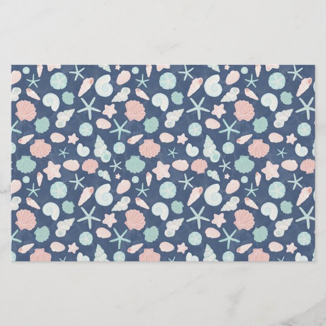Muschelmuster Briefpapier (Vorderseite)