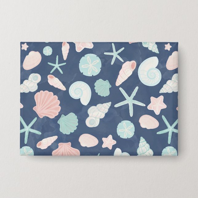 Muschelmuster Button (Vorderseite)