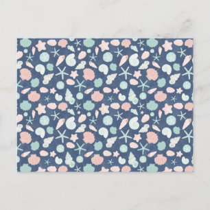 Muschelmuster Feiertagspostkarte