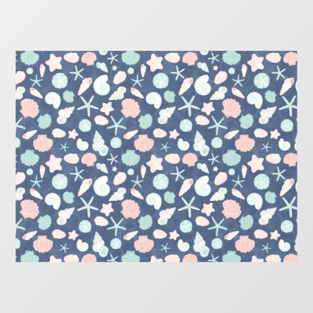 Muschelmuster Fensteraufkleber (Blatt)