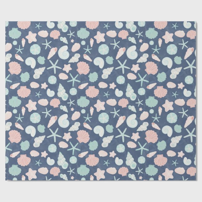 Muschelmuster Geschenkpapier (Flach)
