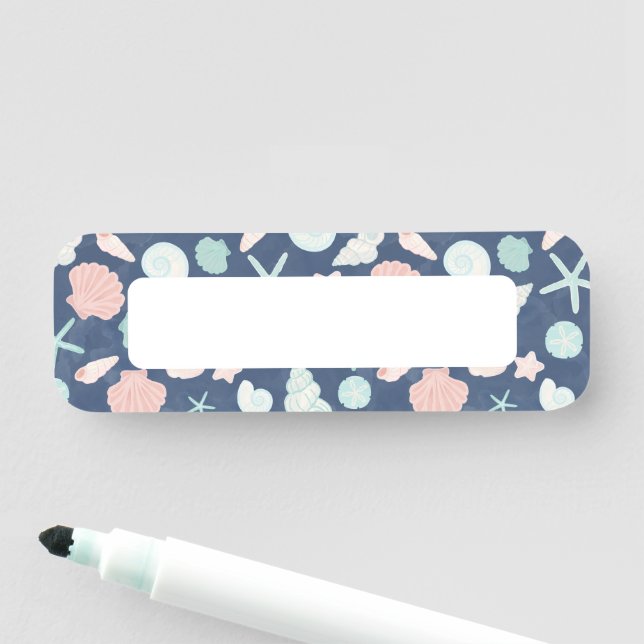 Muschelmuster Namensschild (Beispiel)